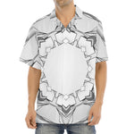 White Kaleidoscope Print Aloha Shirt