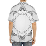 White Kaleidoscope Print Aloha Shirt