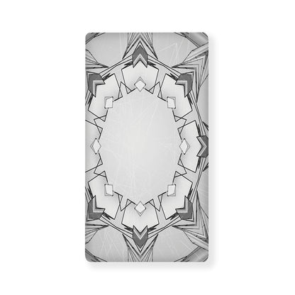 White Kaleidoscope Print Baby Crib Sheet