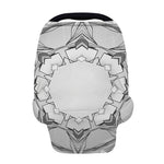 White Kaleidoscope Print Baby Seat Cover