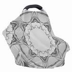 White Kaleidoscope Print Baby Seat Cover