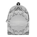 White Kaleidoscope Print School Backpack