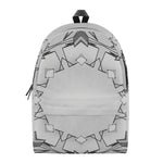 White Kaleidoscope Print Backpack