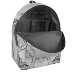 White Kaleidoscope Print Backpack