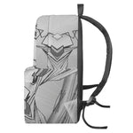 White Kaleidoscope Print Backpack