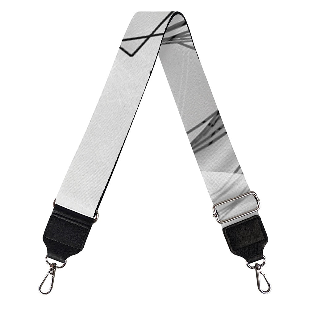 White Kaleidoscope Print Bag Strap