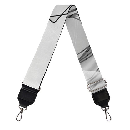 White Kaleidoscope Print Bag Strap