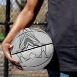 White Kaleidoscope Print Basketball