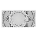 White Kaleidoscope Print Beach Towel