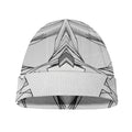 White Kaleidoscope Print Beanie