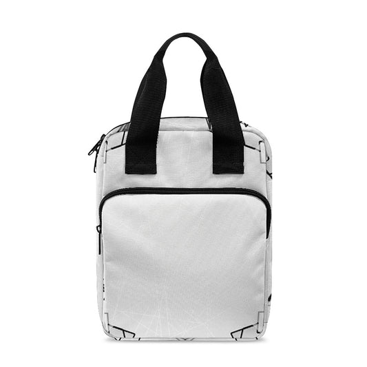 White Kaleidoscope Print Bible Tote Bag