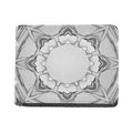 White Kaleidoscope Print Bifold Wallet
