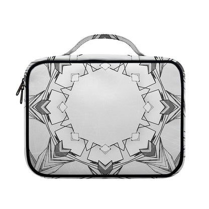 White Kaleidoscope Print Briefcase Bible Bag