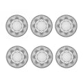 White Kaleidoscope Print Coaster Set