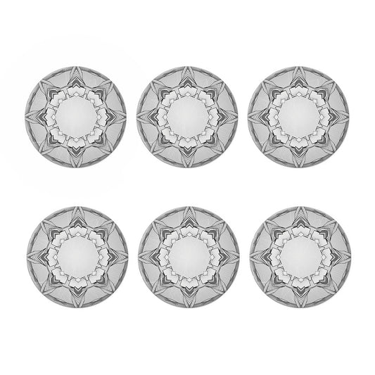 White Kaleidoscope Print Coaster Set