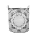White Kaleidoscope Print Collapsible Laundry Basket