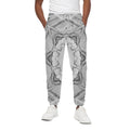 White Kaleidoscope Print Cotton Sweatpants