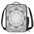 White Kaleidoscope Print Crossbody Lunch Bag