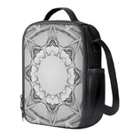 White Kaleidoscope Print Crossbody Lunch Bag