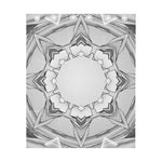 White Kaleidoscope Print Curtain