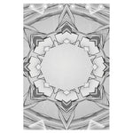 White Kaleidoscope Print Curtain