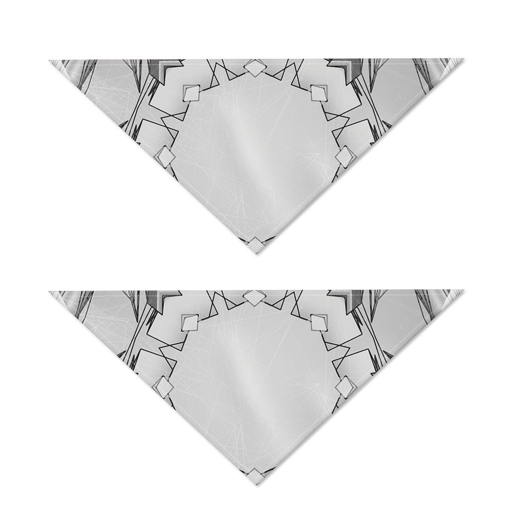 White Kaleidoscope Print Dog Bandana