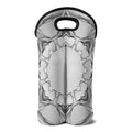 White Kaleidoscope Print Double Neoprene Wine Tote