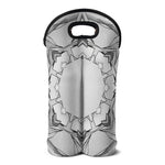 White Kaleidoscope Print Double Neoprene Wine Tote