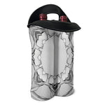 White Kaleidoscope Print Double Neoprene Wine Tote