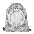 White Kaleidoscope Print Drawstring Bag