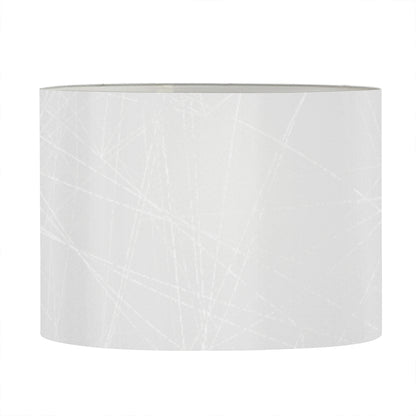 White Kaleidoscope Print Drum Lamp Shade