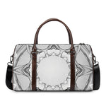 White Kaleidoscope Print Duffle Bag