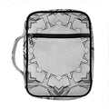 White Kaleidoscope Print Front Pocket Bible Bag