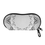 White Kaleidoscope Print Glasses Case