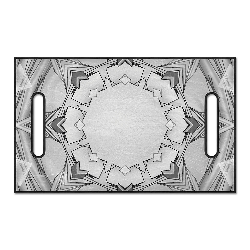 White Kaleidoscope Print Golf Cart Seat Cover