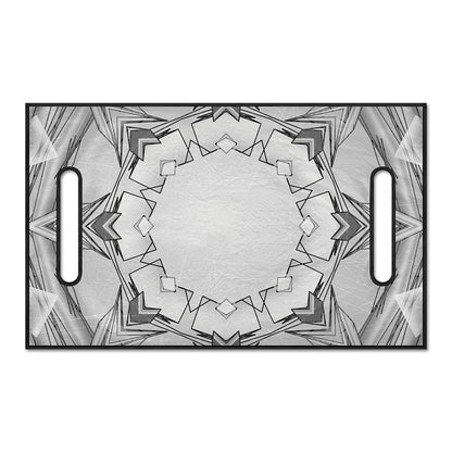 White Kaleidoscope Print Golf Cart Seat Cover