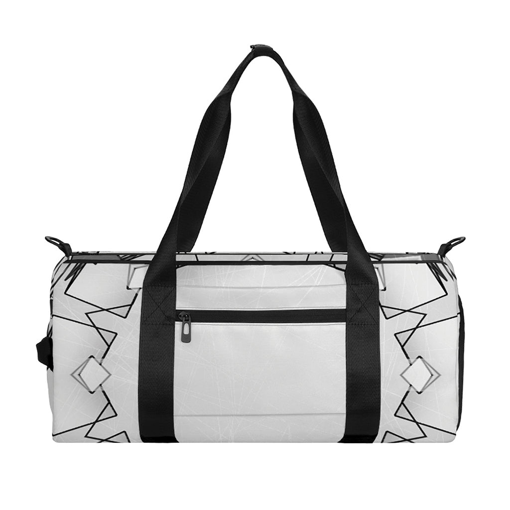 White Kaleidoscope Print Gym Bag