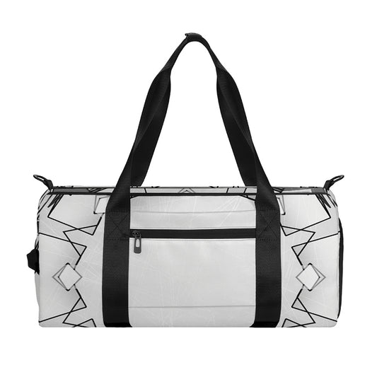 White Kaleidoscope Print Gym Bag