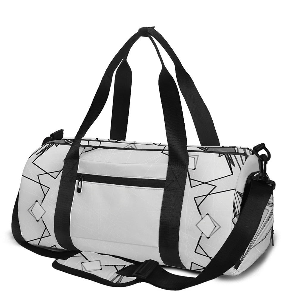White Kaleidoscope Print Gym Bag