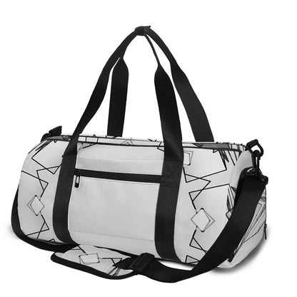 White Kaleidoscope Print Gym Bag