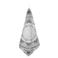 White Kaleidoscope Print Hand Towel