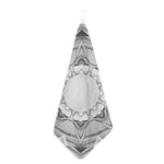White Kaleidoscope Print Hand Towel
