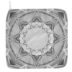 White Kaleidoscope Print Hand Towel