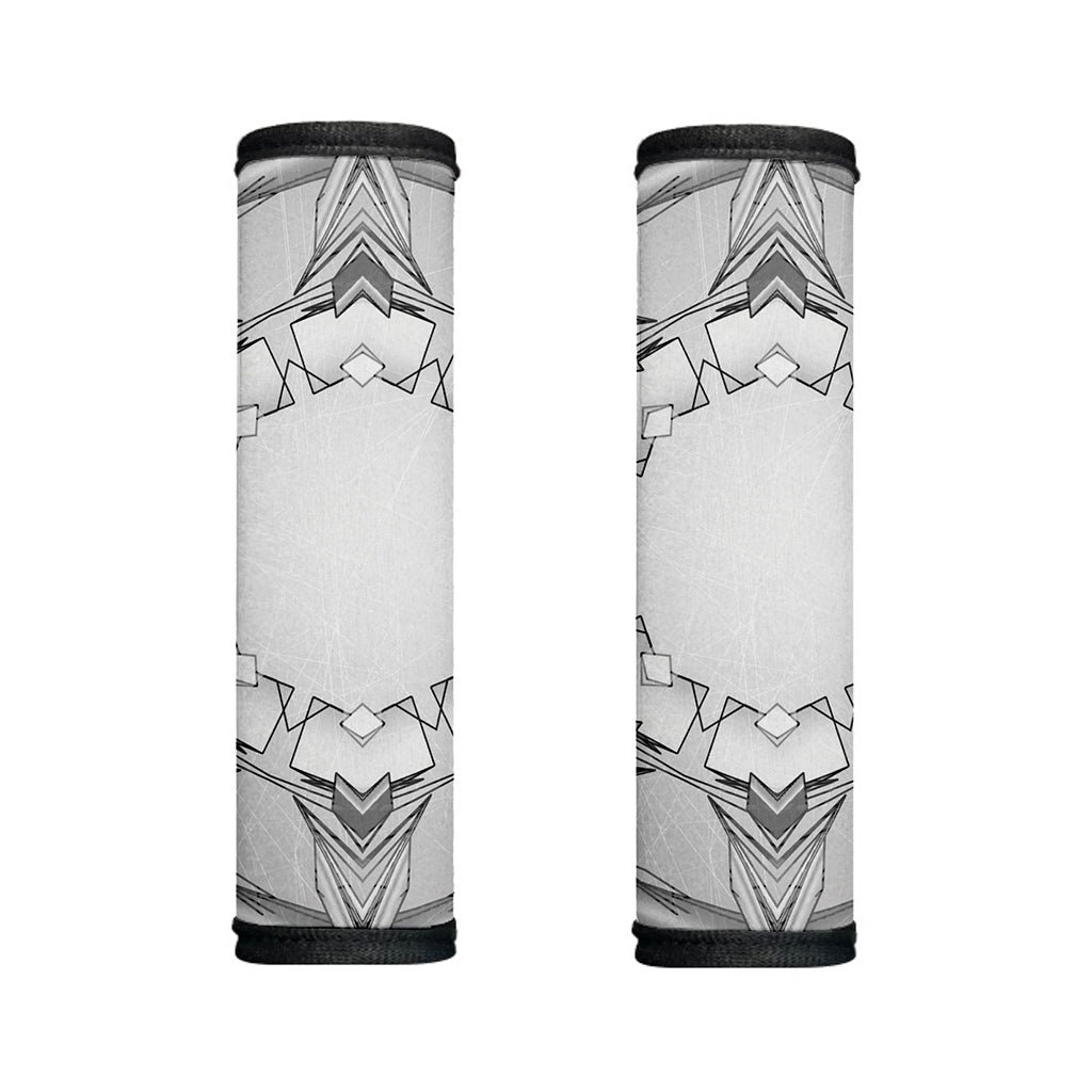 White Kaleidoscope Print Handle Covers