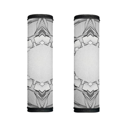 White Kaleidoscope Print Handle Covers