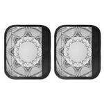 White Kaleidoscope Print Handle Covers