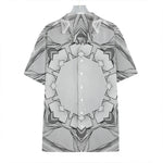 White Kaleidoscope Print Hawaiian Shirt