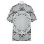 White Kaleidoscope Print Hawaiian Shirt