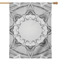 White Kaleidoscope Print House Flag