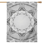 White Kaleidoscope Print House Flag